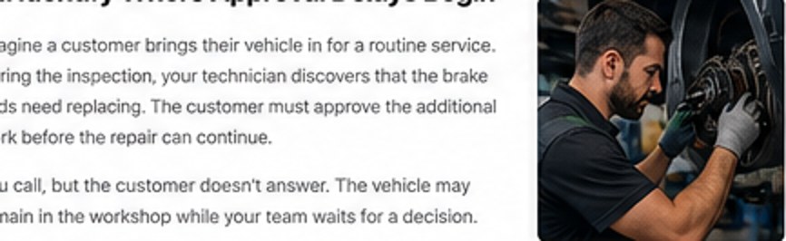 Automotive workshop and digital repair approval